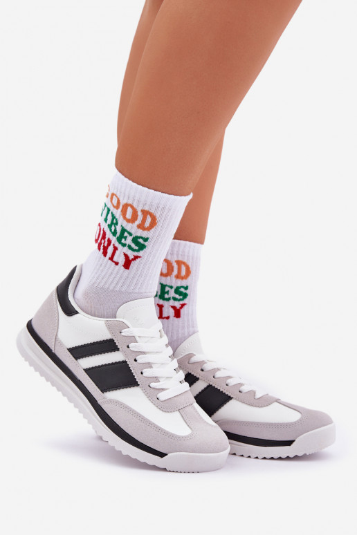 sportiniai bateliai Sneakers modelio batai Moteriškas baltos spalvos Galabis sportiniai bateliai Sneakers modelio batai Moteriškas baltos spalvos Galabis