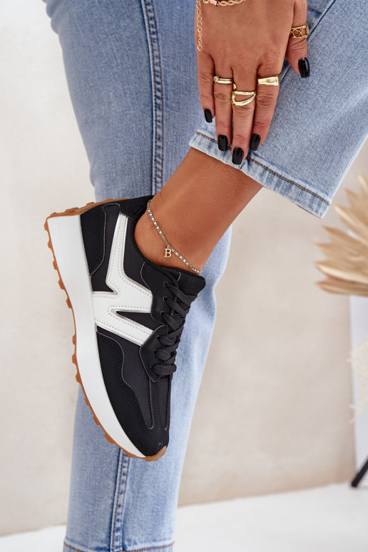 sportiniai bateliai Sneakers modelio batai Moteriškas juodos spalvos Britma