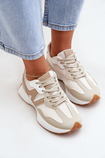 sportiniai bateliai Sneakers modelio batai Moteriškas smėlio spalvos Britma 2