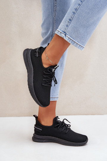 Tinklelis Įsispiriamo modelio sportiniai bateliai Moteriškas juodos spalvos Harice