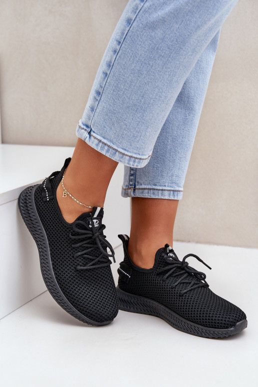 Tinklelis Įsispiriamo modelio sportiniai bateliai Moteriškas juodos spalvos Harice