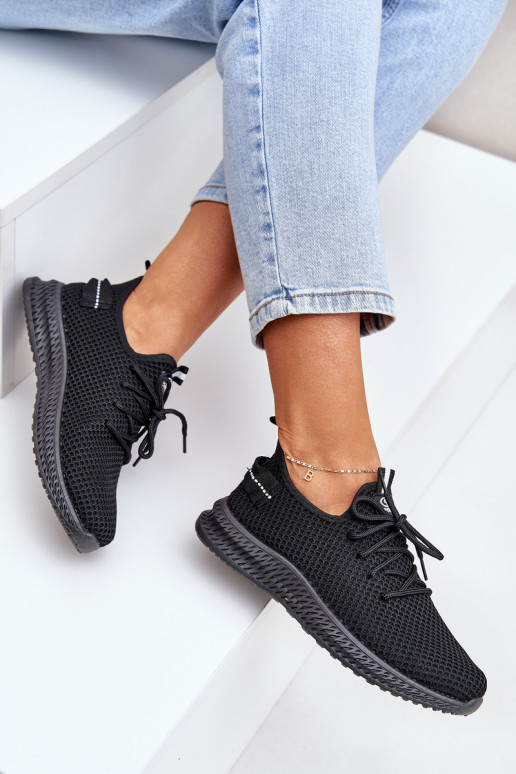 Tinklelis Įsispiriamo modelio sportiniai bateliai Moteriškas juodos spalvos Harice