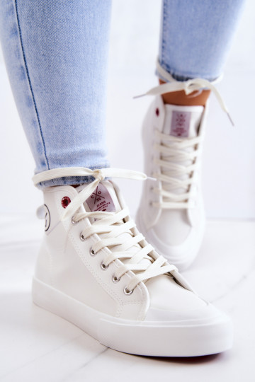 Moteriškas laisvalaikio batai su auliuku Cross Jeans JJ2R4056C baltos spalvos 2