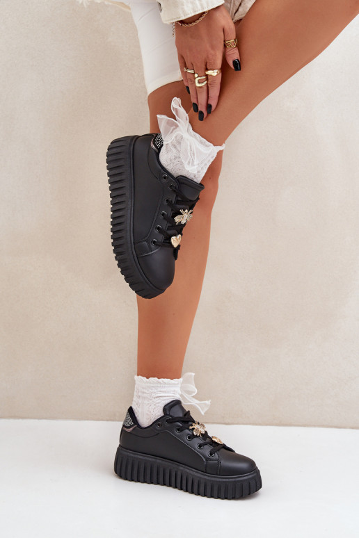 Sneakers modelio batai Moteriškas Z Przypinkami juodos spalvos Grelesi