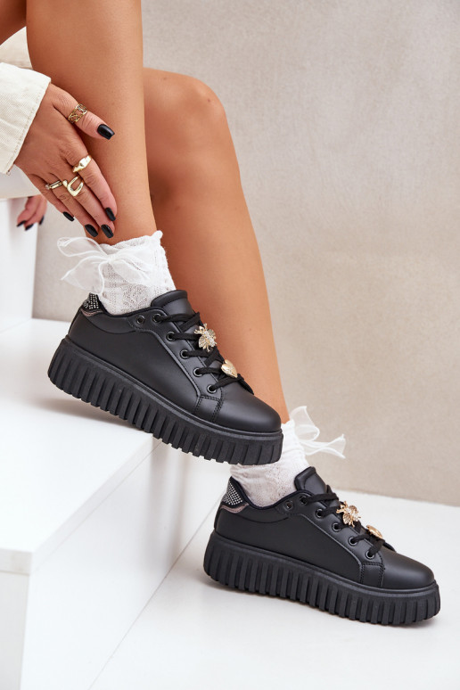 Sneakers modelio batai Moteriškas Z Przypinkami juodos spalvos Grelesi