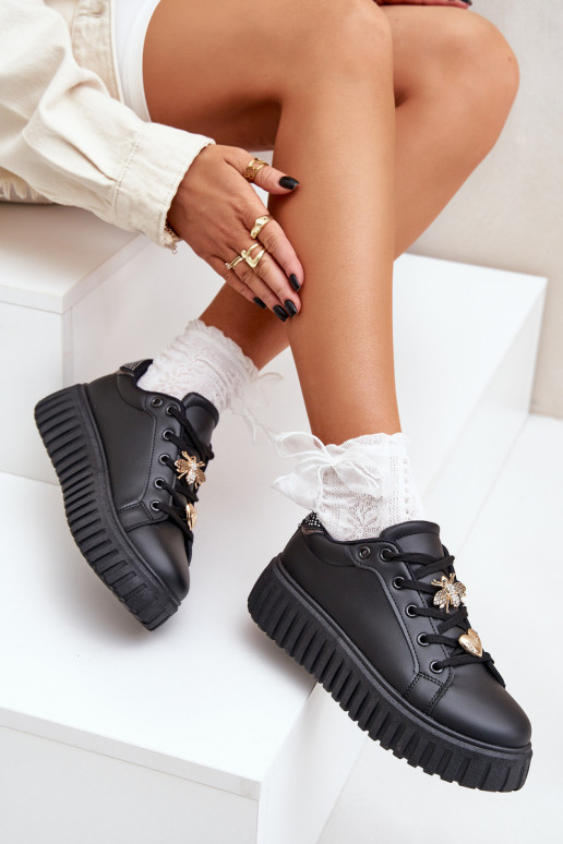 Sneakers modelio batai Moteriškas Z Przypinkami juodos spalvos Grelesi