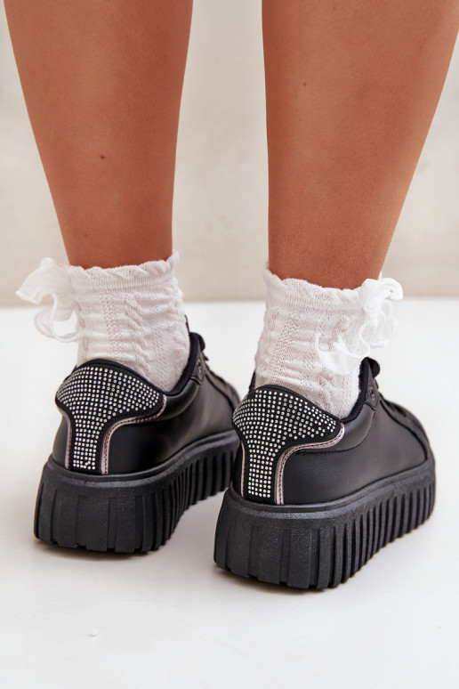 Sneakers modelio batai Moteriškas Z Przypinkami juodos spalvos Grelesi