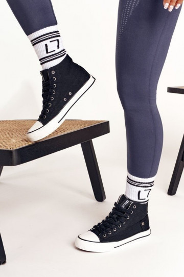 Moteriškas laisvalaikio batai su auliuku Big Star DD274330 juodos spalvos