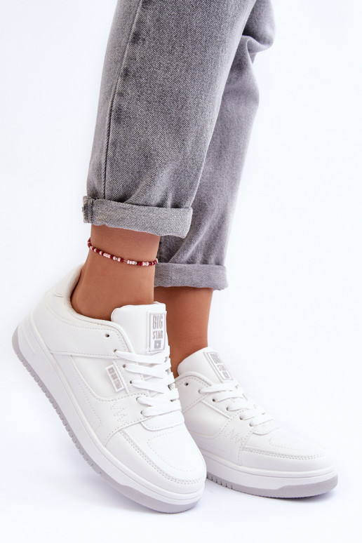 Moteriški sportiniai bateliai, sportbačiai Big Star MM274354 baltos spalvos