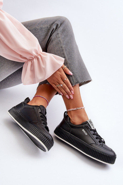 Sneakers modelio batai Moteriškas su platforma Big Star NN274255 juodos spalvos