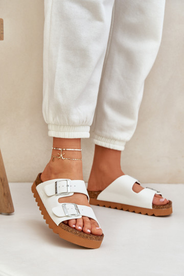 Klasikinio modelio Moteriškas Šlepetės Big Star LL274480 baltos spalvos 2