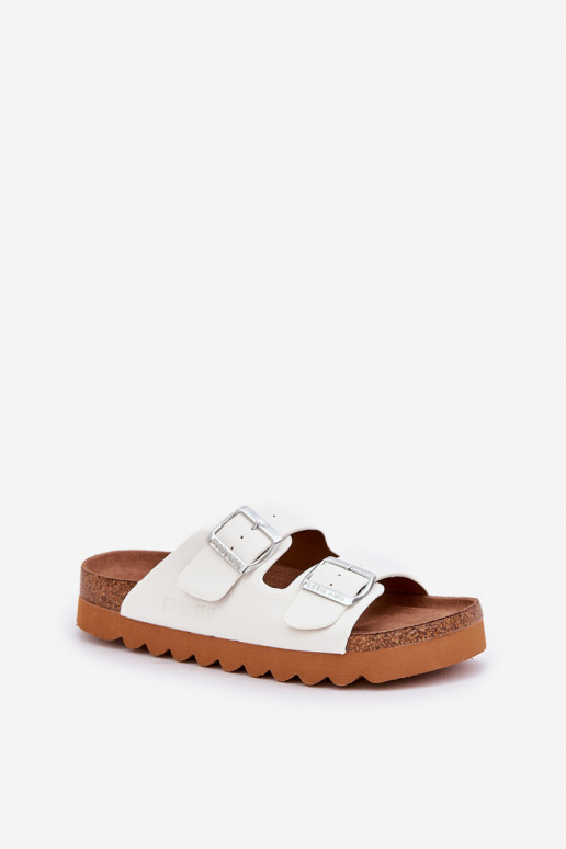 Klasikinio modelio Moteriškas Šlepetės Big Star LL274480 baltos spalvos