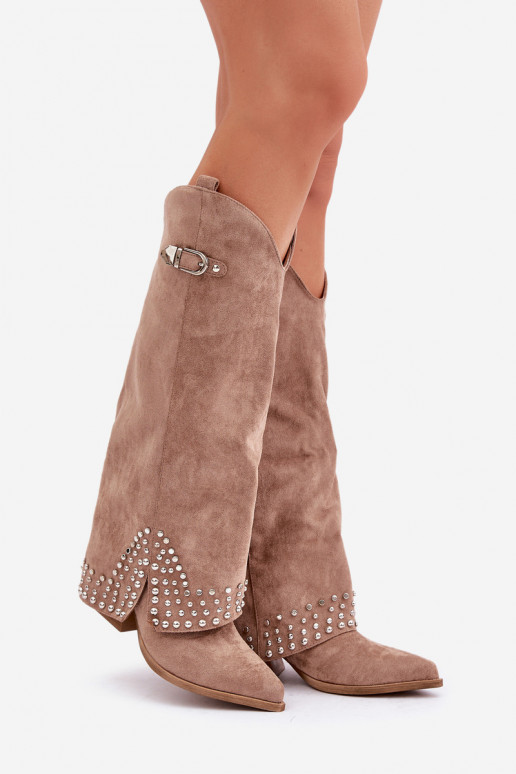 Ilgaauliai batai su kulniukais smėlio...