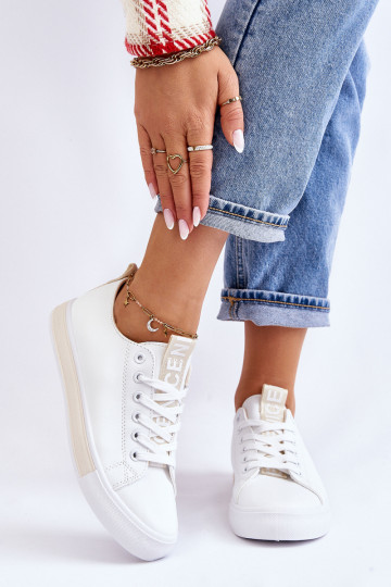 Klasikinio modelio sportbačiai Baltos-smėlio spalvos Ville