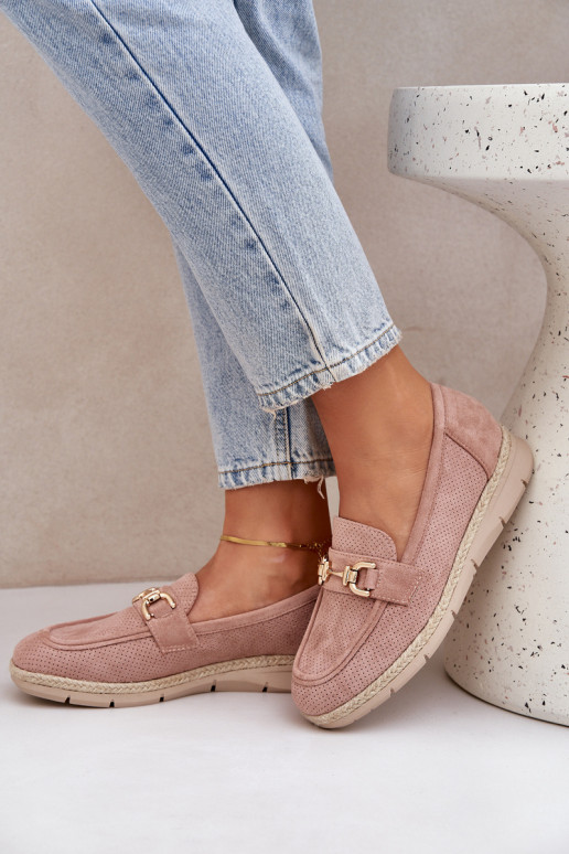 su aužūro elementais Mokasinai Ze aukso spalvosm Detalem I JutoĮą Plecionką rožinės spalvos Lainer su aužūro elementais Mokasinai Ze aukso spalvosm Detalem I JutoĮą Plecionką rožinės spalvos Lainer