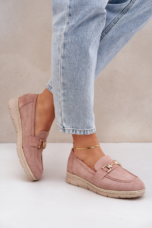 su aužūro elementais Mokasinai Ze aukso spalvosm Detalem I JutoĮą Plecionką rožinės spalvos Lainer su aužūro elementais Mokasinai Ze aukso spalvosm Detalem I JutoĮą Plecionką rožinės spalvos Lainer