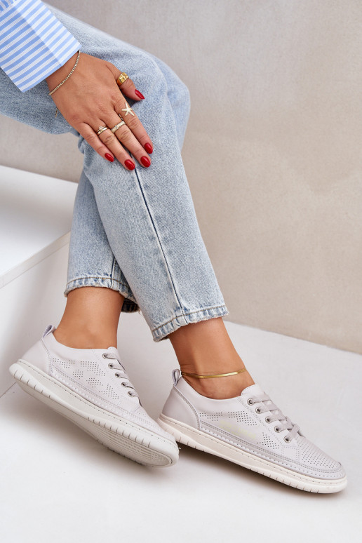 Įjungtatūralios odos sportbačiai pilkos spalvos Cloesa