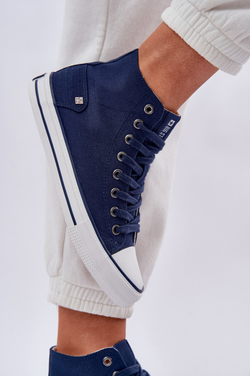 Moteriškas laisvalaikio batai su auliuku Big Star DD274333 tamsiai mėlynos spalvos