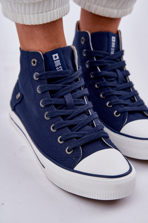 Moteriškas laisvalaikio batai su auliuku Big Star DD274333 tamsiai mėlynos spalvos