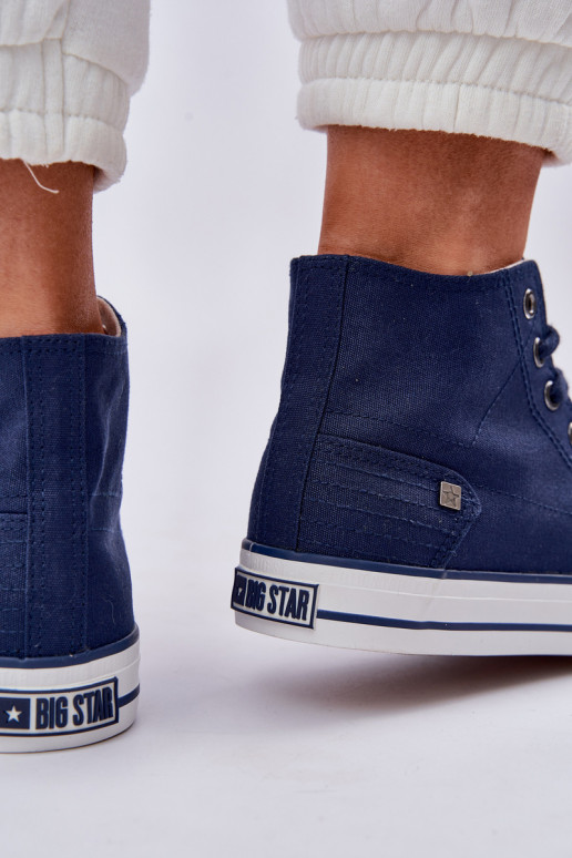 Moteriškas laisvalaikio batai su auliuku Big Star DD274333 tamsiai mėlynos spalvos