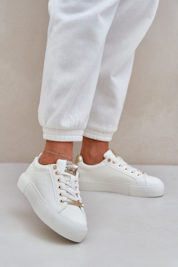 Moteriškas Sneakers modelio batai Big Star NN274211 baltos spalvos