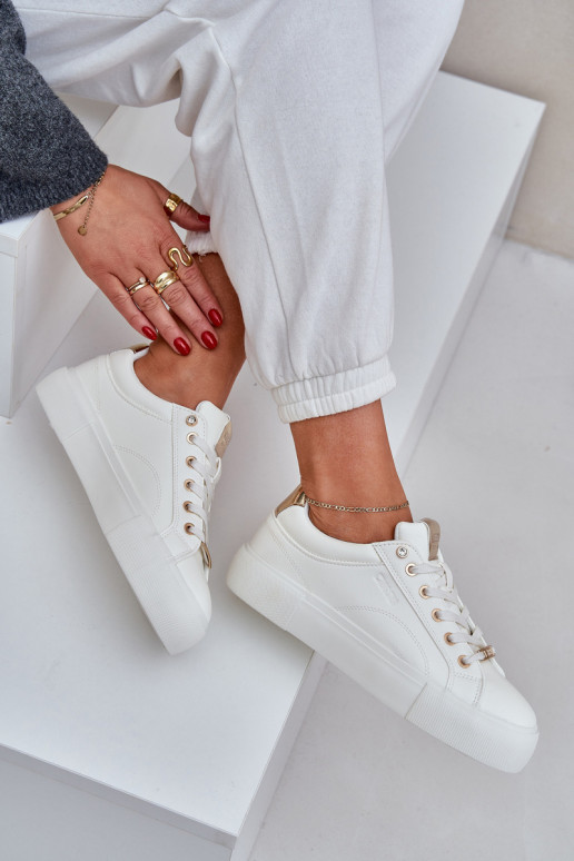 Moteriškas Sneakers modelio batai Big Star NN274211 baltos spalvos