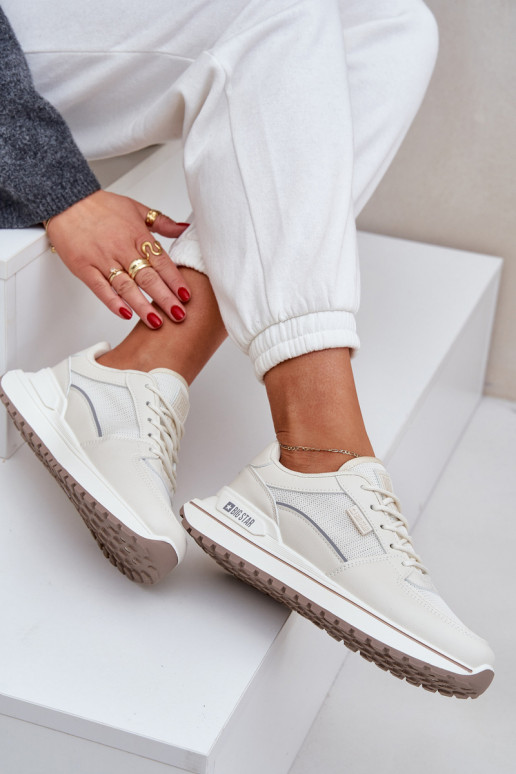 Sneakers modelio batai Moteriškas Big Star NN274A088 dramblio kaulo spalvos