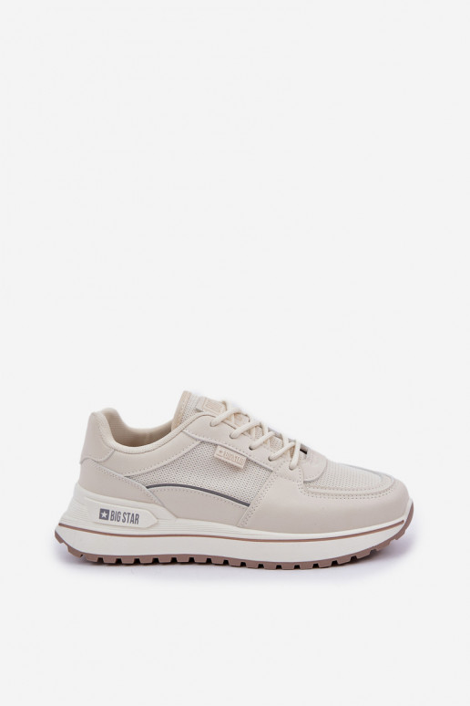 Sneakers modelio batai Moteriškas Big Star NN274A088 dramblio kaulo spalvos