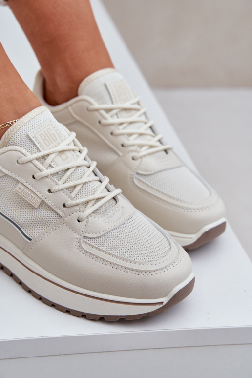 Sneakers modelio batai Moteriškas Big Star NN274A088 dramblio kaulo spalvos