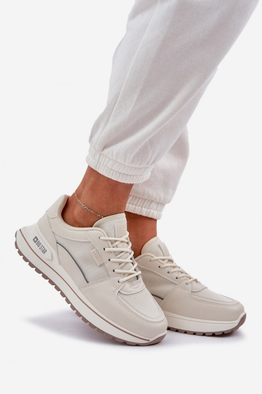 Sneakers modelio batai Moteriškas Big Star NN274A088 dramblio kaulo spalvos