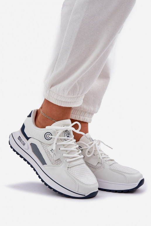 sportiniai bateliai Sneakers modelio batai Moteriškas Big Star NN274A103 HI-POLY SYSTEM Baltos-tamsiai mėlynos spalvos
