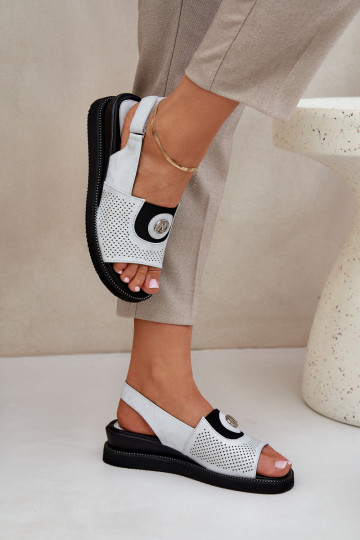 Moteriškos basutės su platforma sidabro spalvos Isnnoria