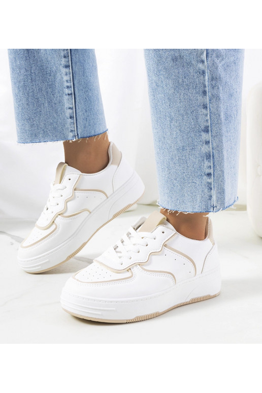 Baltos ir smėlio spalvos moteriški...