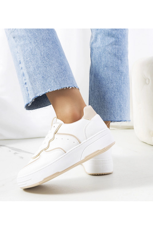 Baltos ir smėlio spalvos moteriški...