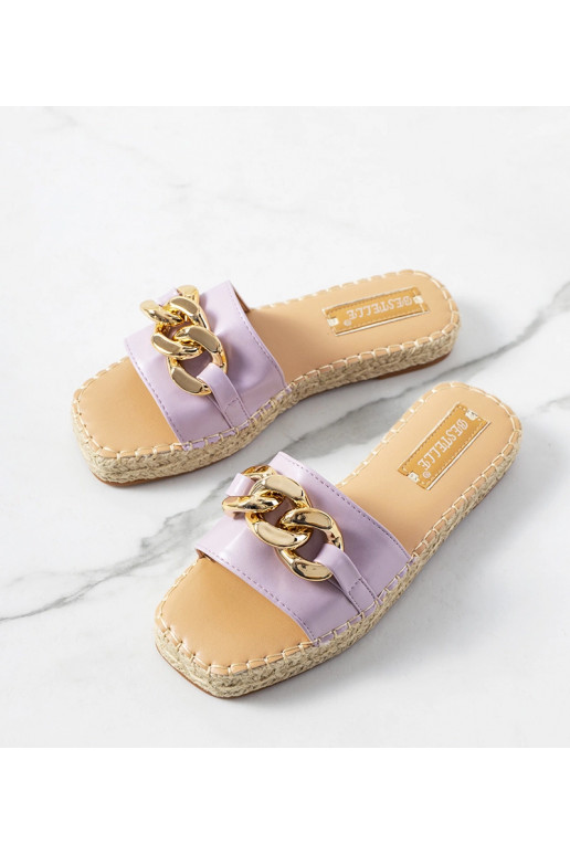 Violetinės Kairo grandinėlės šlepetės