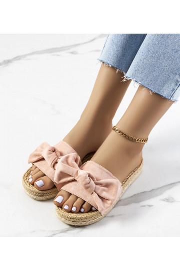 Pink Bow Slides Madelen