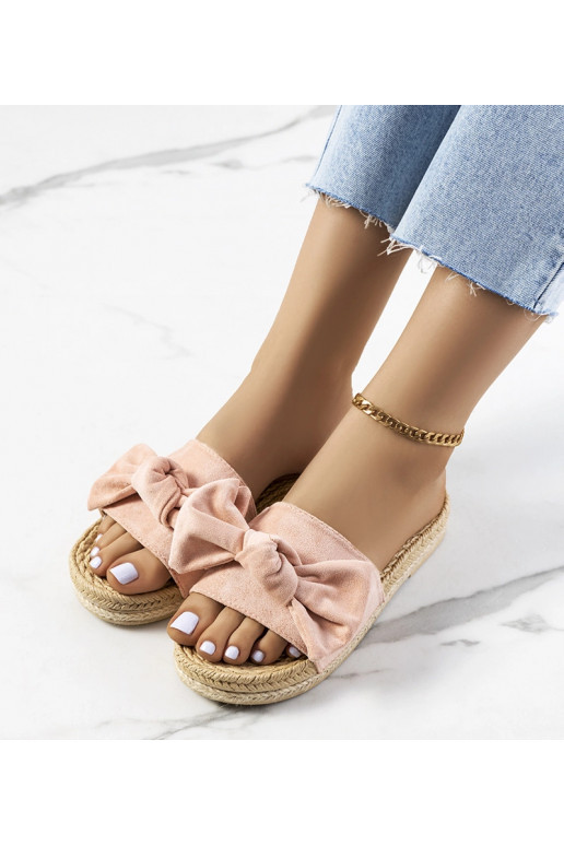 Pink Bow Slides Madelen