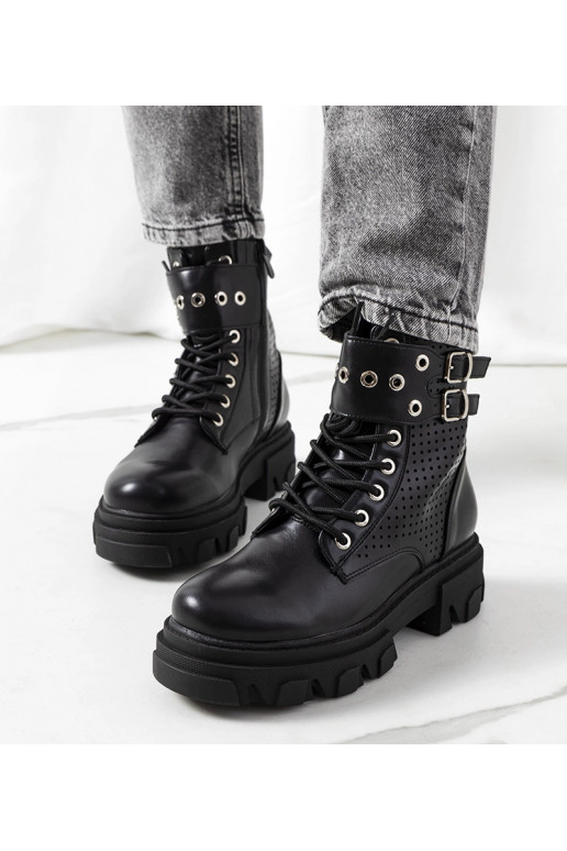 Juodi auliniai batai su rubeo...