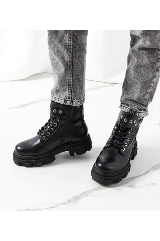 Juodi auliniai batai su rubeo...