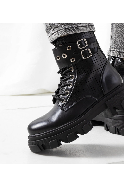 Juodi auliniai batai su rubeo...