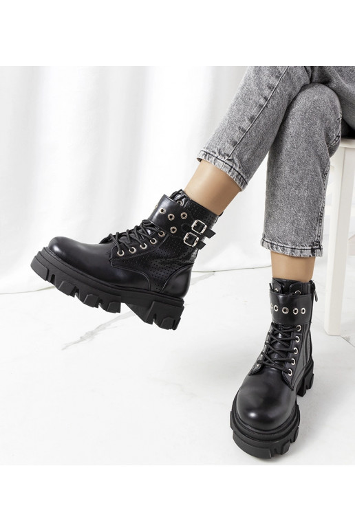 Juodi auliniai batai su rubeo...