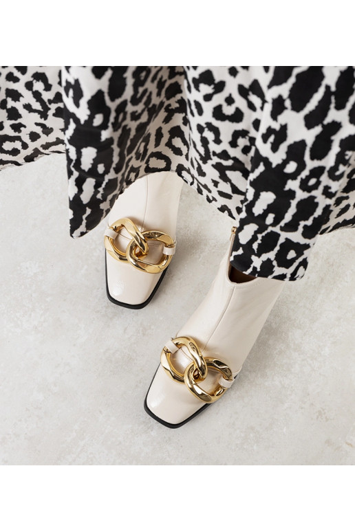 Smėlio spalvos lakinės odos Milanel...