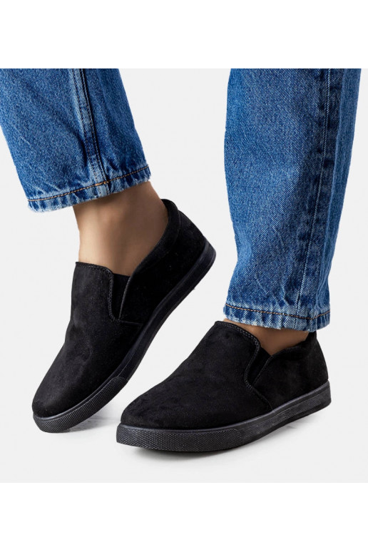 Juodi eko-zomšiniai sportbačiai Leroy