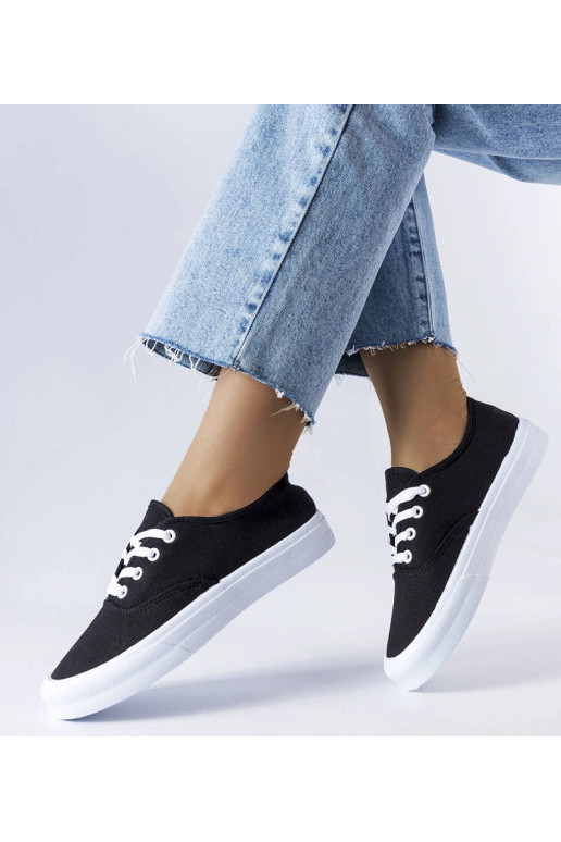 Juodi Fantina audinio sportbačiai