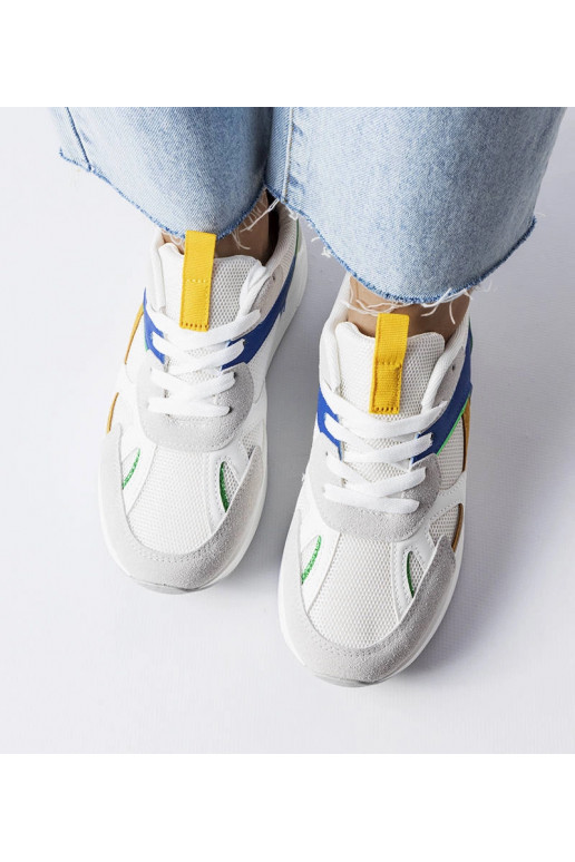 Riel balti mišrios medžiagos sportbačiai