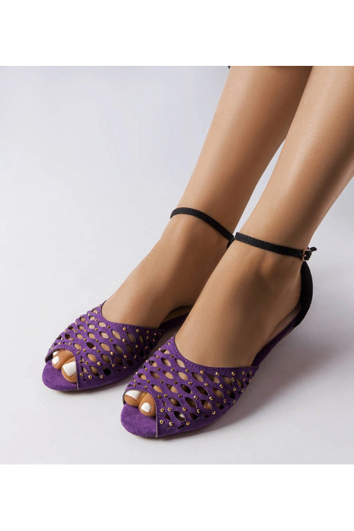 Violetinės ažūrinės basutės su...