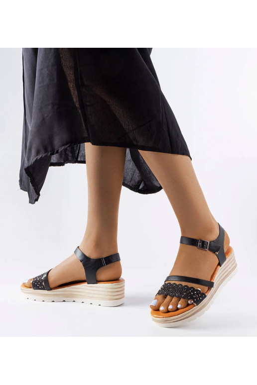 Juodos spalvos Ferdinando sandalai