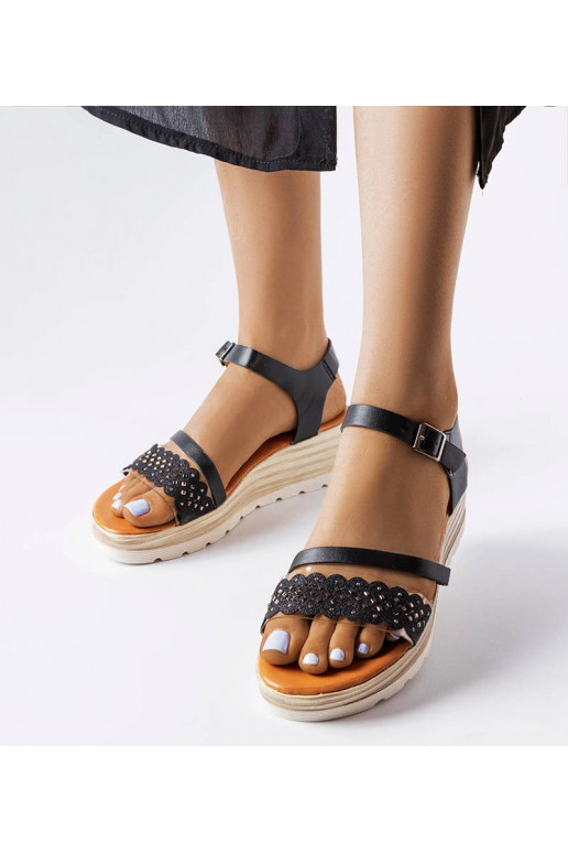 Juodos spalvos Ferdinando sandalai