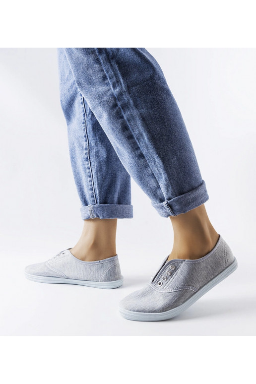 Vilma Grey Fabric Slip-On sportbačiai