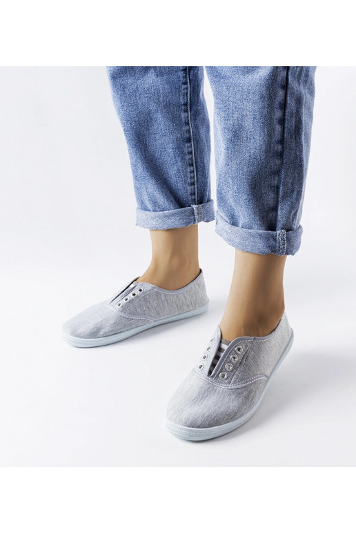 Vilma Grey Fabric Slip-On sportbačiai
